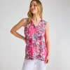Clearance Ladies Hot Palm Printed V-neck T-shirt Women Tops