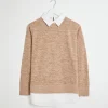 Outlet Ladies Jumper With Shirt Insert Women Knitwear | Knitwear