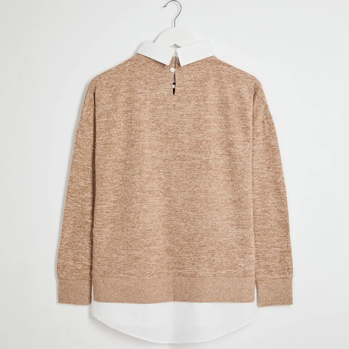 Outlet Ladies Jumper With Shirt Insert Women Knitwear | Knitwear