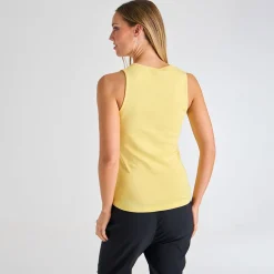 New Ladies Lemon Drop Crew Neck Vest Women Basics | Vests
