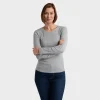 Clearance Ladies Long Sleeve Crew Neck Top Women Basics | Longsleeves