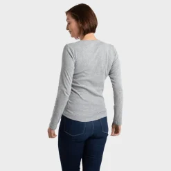 Clearance Ladies Long Sleeve Crew Neck Top Women Basics | Longsleeves