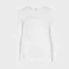 New Ladies Long Sleeve Stretch Crew Neck Top Women Basics | Longsleeves