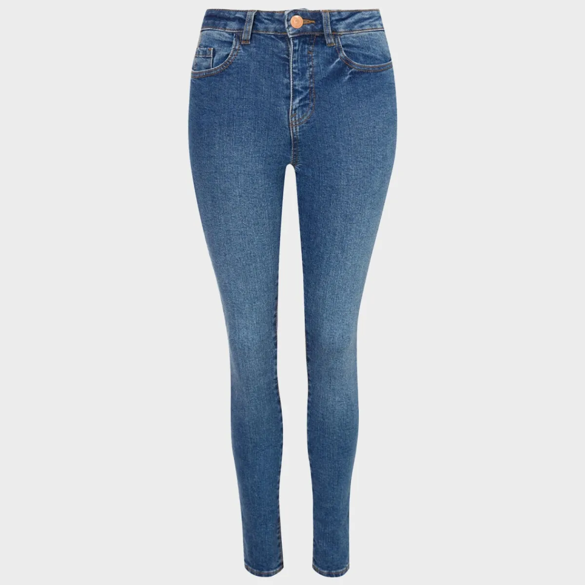 Online Ladies Mid Rise Skinny Jeans Women Jeans