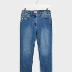 Discount Ladies Mid Wash Crop Petite Jean Women Jeans