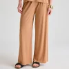 Discount Ladies Mushroom Plisse Ribbed Trouser Women Plissé | Plissé