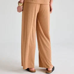 Discount Ladies Mushroom Plisse Ribbed Trouser Women Plissé | Plissé