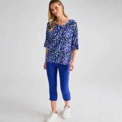 Discount Ladies Animal 3/4 Sleeve Bubble Top Women Tops