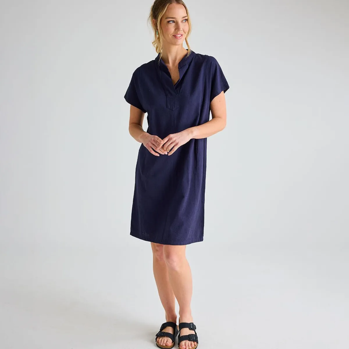 Online Ladies Linen Pocket Dress Women Linen | Dresses