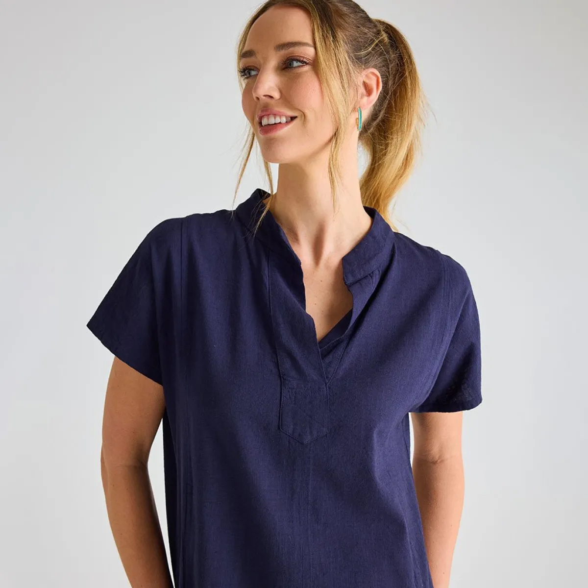Online Ladies Linen Pocket Dress Women Linen | Dresses
