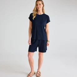 New Ladies Plisse Ribbed Shorts Women Plissé | Plissé
