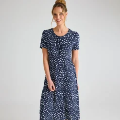 Hot Ladies Tie Scoop Neck Dress Women Dresses | Dresses