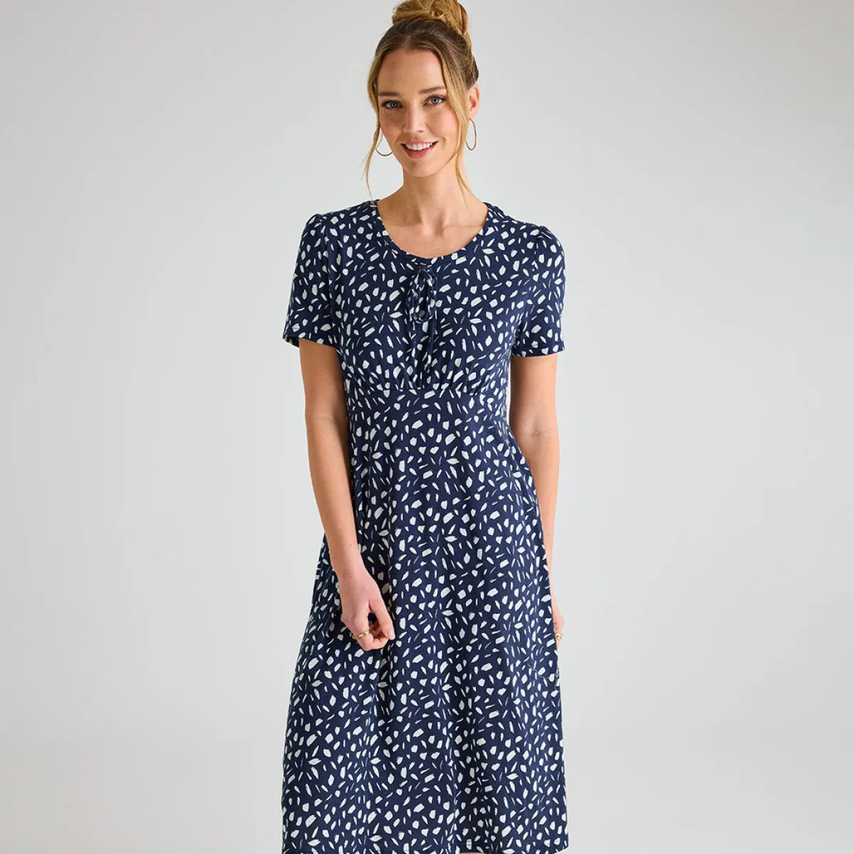 Hot Ladies Tie Scoop Neck Dress Women Dresses | Dresses