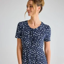 Hot Ladies Tie Scoop Neck Dress Women Dresses | Dresses