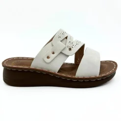 New Ladies Nude Studded Mule Women Footwear