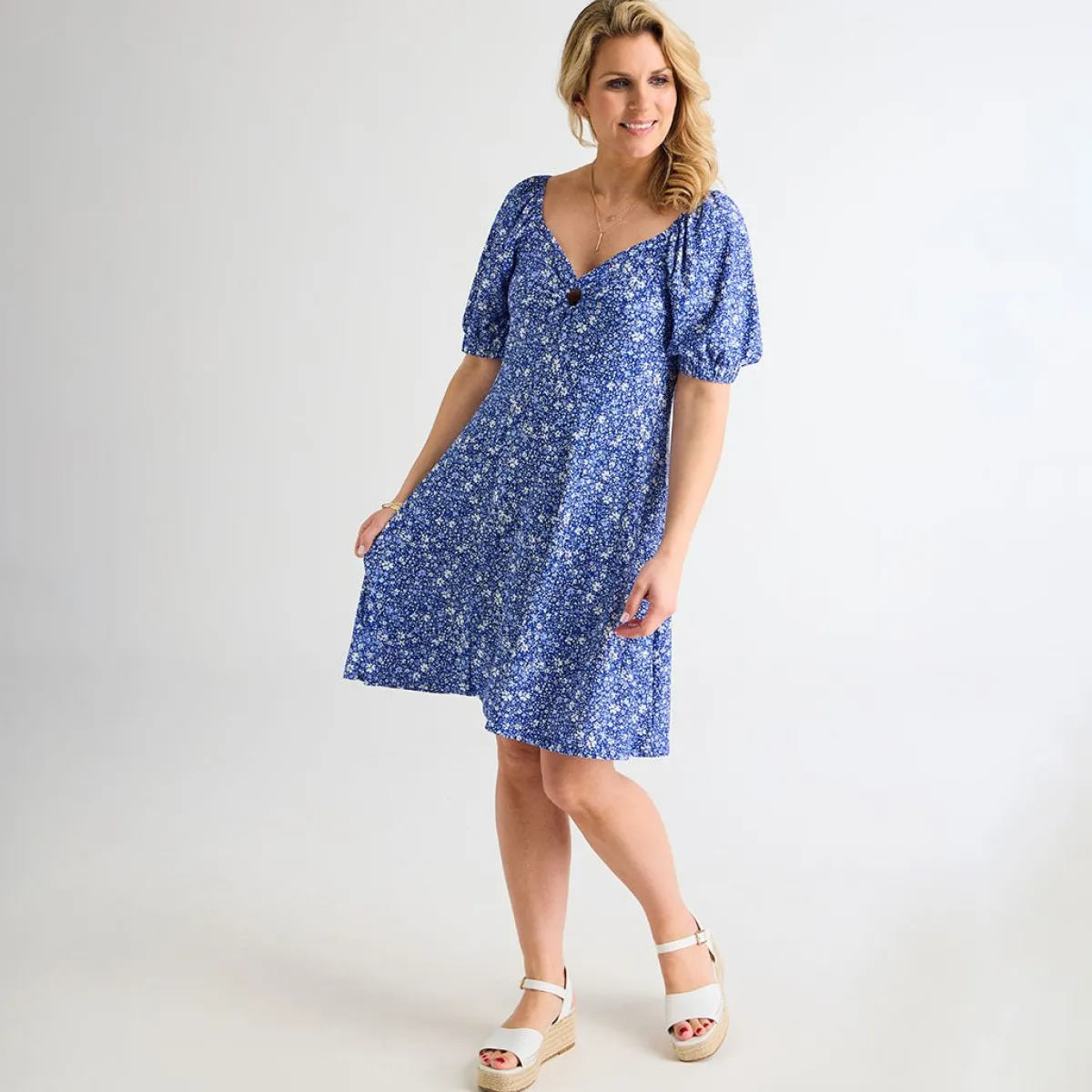 Hot Ladies O Ring Dress Blue Women Dresses | Dresses