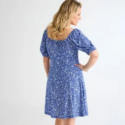Hot Ladies O Ring Dress Blue Women Dresses | Dresses