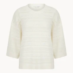 Outlet Ladies Off White 3/4 Sleeve Jumper Women Knitwear | Knitwear