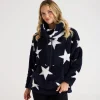 Outlet Ladies Printed Cowl Fleece Women Hoodies & Sweatshirts