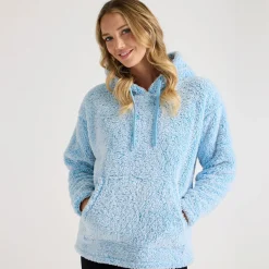 Fashion Ladies Tipped Hooded Fleece Women Hoodies & Sweatshirts