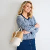 Hot Ladies V Neck Printed Contrast Top Women Longsleeves | Tops