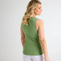 New Ladies Watercress Crew Neck Vest Women Basics | Vests