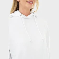 Outlet Ladies White Hoodie Women Hoodies & Sweatshirts
