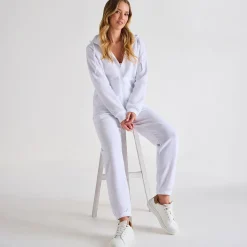 Fashion Ladies White Zip Jacket Women Leisurewear