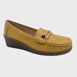 Outlet Ladies Yellow Loafer Women Footwear