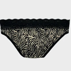 New Ladies Zebra Lace Brief Women Underwear
