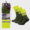 Discount Men`s 3 Pack Neon Work Socks Socks