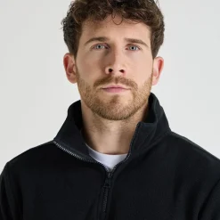 New Mens 1/4 Zip Fleece Knitwear