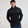 Outlet Mens 1/4 Zip Quilted Fleece Knitwear