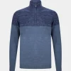 Clearance Mens Contrast Panel 1/4 Zip Neck Jumper Knitwear
