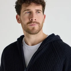Outlet Mens Hooded Full Zipper Knitwear | Sweatshirts & Hoodies