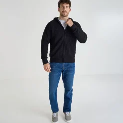 Outlet Mens Hooded Full Zipper Knitwear | Sweatshirts & Hoodies