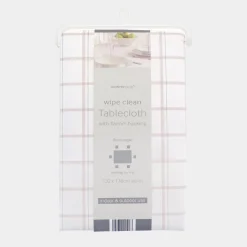 Sale Natural Check Tablecloth Tablecloths & Mats