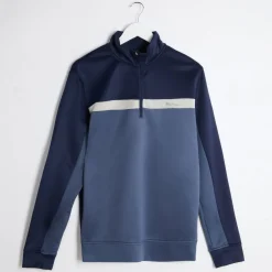 Sale Navy Mens Ben Sherman 1/4 Zip Sweatshirts & Hoodies