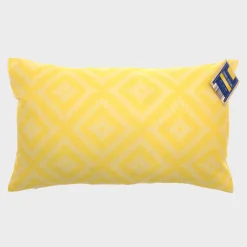 Clearance Ochre Geo Bolster Shower Resistant Cushion 30X50cm Pillows