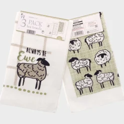 Sale 3PK Velour Tea Towel Always Be Ewe Tea Towels