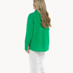 Best Relaxed Fit Linen Blend Shirt Women Linen | Tops