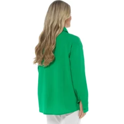 Best Relaxed Fit Linen Blend Shirt Women Linen | Tops