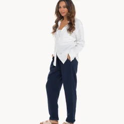 Sale Relaxed Fit Linen Blend Shirt Women Linen