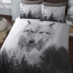 Clearance Sleepdown Wolf Panel Duvet Cover Duvet Cover Sets