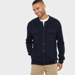 Outlet Threadbare Mens Knitted Button Thru Sweatshirts & Hoodies | Shirts