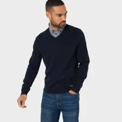 Outlet Threadbare Mens Mock V Neck Jumper Knitwear | Sweatshirts & Hoodies