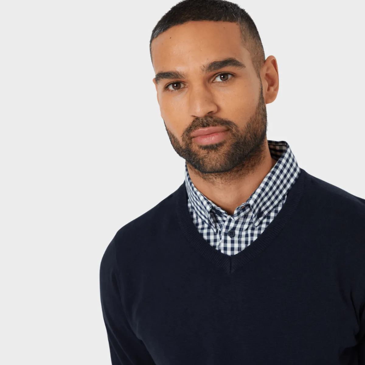 Outlet Threadbare Mens Mock V Neck Jumper Knitwear | Sweatshirts & Hoodies