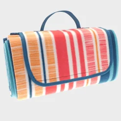 Discount 130 x 130cm Picnic Blanket Textured Stripe Blankets | Blankets & Throws